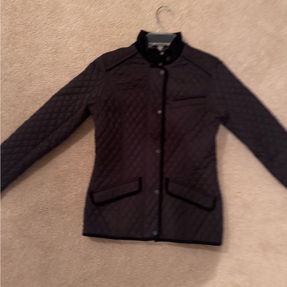 Barbour Gold Label Women’s Quilted Jacket with Velvet Trim Size US 6 - Picture 6 of 12